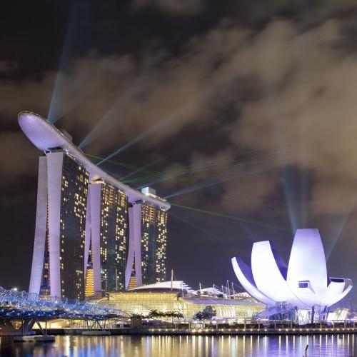 Marina Bay and its lights, Singapore
